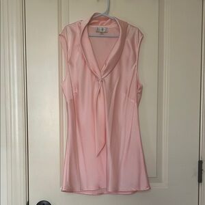 Tahari ASL Soft Pink Sleeveless Blouse